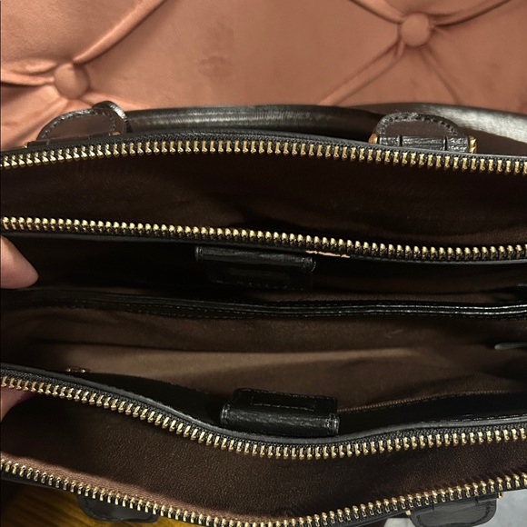 Ralph Lauren Black Textured Handbag - Picture 6 of 8